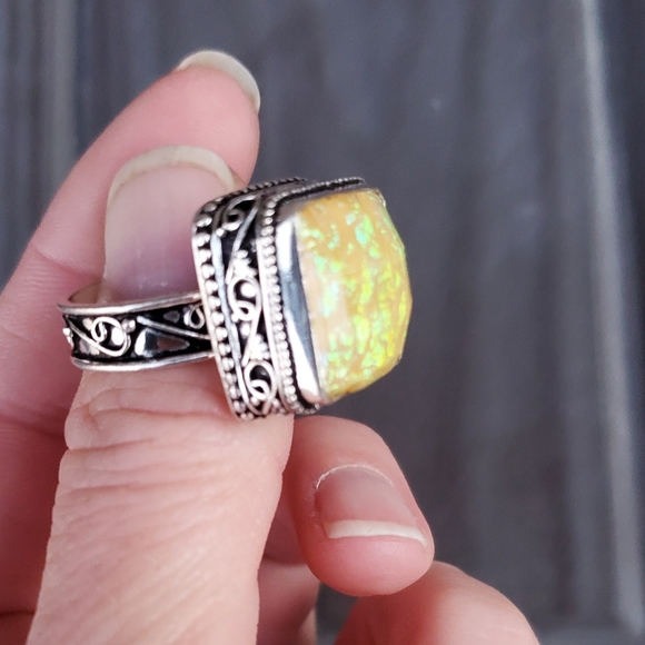 ***Sale*** New Triplet Opal 925 Silver Ring. - Picture 9 of 16